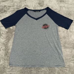 Rock Rose Classic Vintage Los Angeles Striped Baseball Tee S